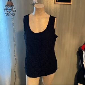 Dana Buchman Black Lace Tank Top